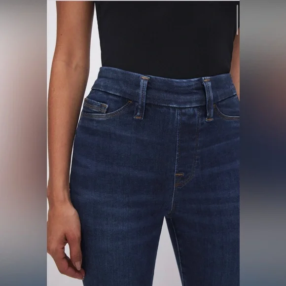 Good American POWER STRETCH PULL-ON SKINNY JEANS L - Picture 8 of 13